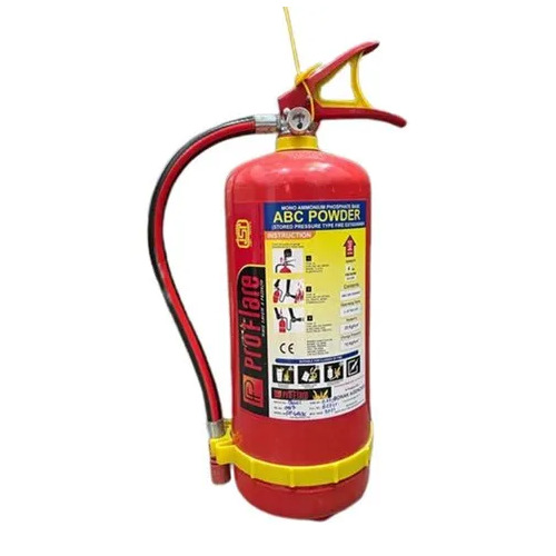 Pro Flare - 4kg ABC Fire Extinguisher | Carbon Steel, Red Color, Ideal for Industrial, Hospital, Mall Fire Safety