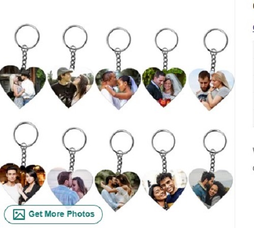 Heart Shape Customized Key Chain - Metal Material, Various Colors | Easy to Clean, Delivered Within Committed Time Frame, Professional Indian Style