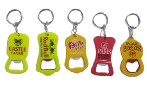 Plastic Bottle Opener Keychain - Metal and Plastic, Lightweight Design, Various Colors , Easy to Clean, Timely Delivery, Quality Tested