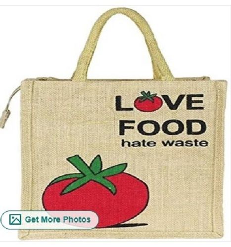 Printed Jute Lunch Bag