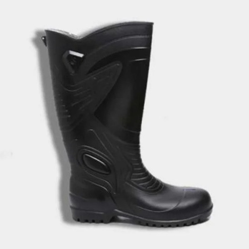 Agarson PVC Gumboot - 15 Inches Height, Heat Resistant Up to 150Â°C, Unisex Black Footwear | All-Season Durability