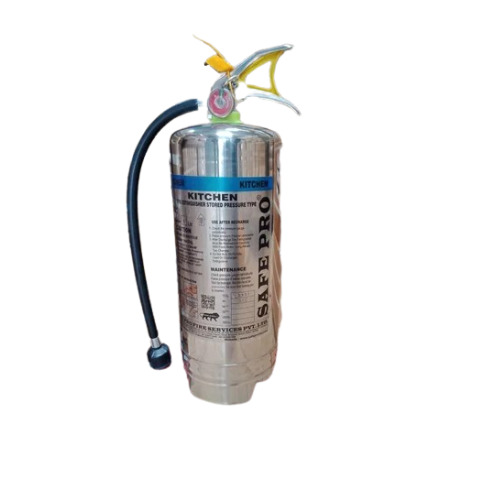 6 Kg Kitchen Fire Extinguisher - Silver, K Type, Armex | Home, Hotels Fire Safety, 1 Year Warranty