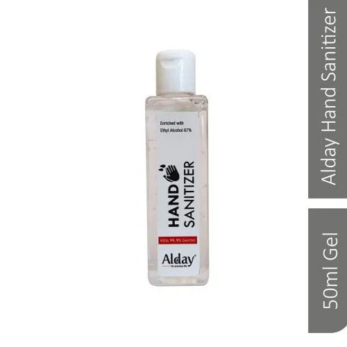 Alday Alcohol Based Hand Sanitizer - 61-70% Alcohol Content, 50ml Bottle | External Use, Ideal for Adults, Personal Care Solution