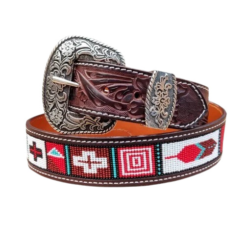 Leather Men's Belt - Genuine Leather 38mm Width Dark Brown | Brass Buckle Fashion Style for Party Wear
