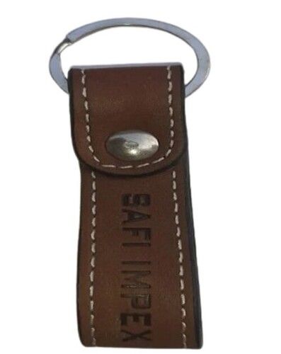 Embossed Leather Keychain