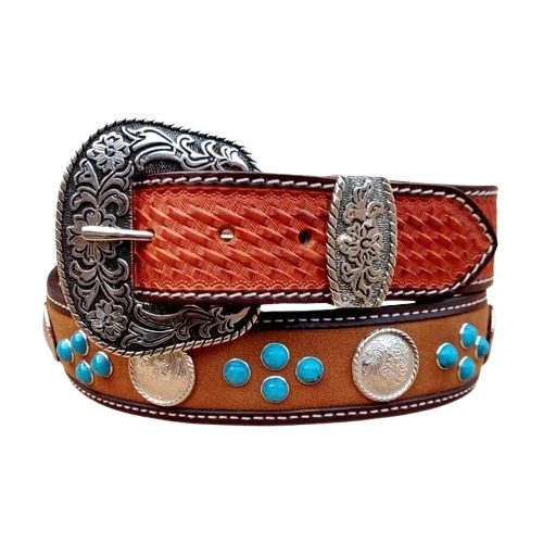 Men's Genuine Leather Belt - 39mm Width Tan Color | Plain Pattern Alloy Buckle with Brass Plating Ideal for Party Wear