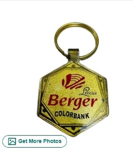 Golden Metal Photo Keychains