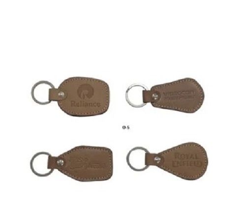 Leatherette Key Chain With Metal Ring