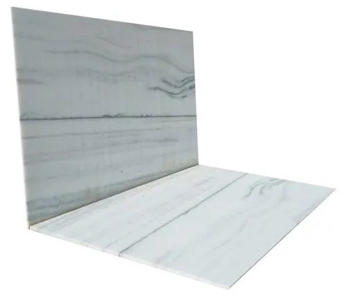 Makrana White Albeta Marble Slab - 22mm Thick | Durable, High Strength, Scratch Resistant, Polished Surface Finish, Elegant White Color