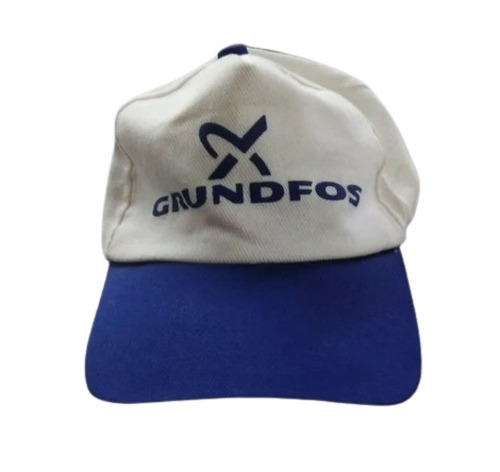Promotional Cotton Caps - Large Size, Printed Design in Blue and White | Customized Logo, Good Quality, Smooth Finish