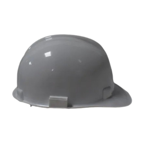 PVC Safety Helmet - Polished Finish, Gray Color | New Unisex Design, Waterproof Safety Purpose
