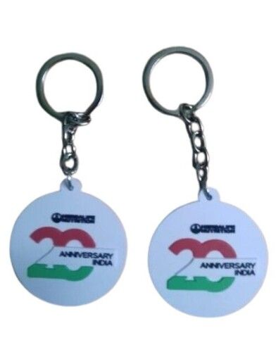 Round Rubber Keychain