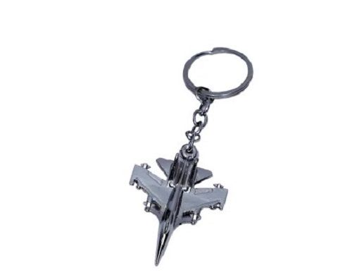 Silver Indian Air Force Metal Keychain