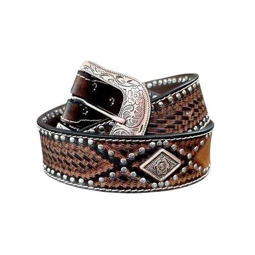 Men's Genuine Leather Belt - 38mm Width Dark Brown Color | Fashion Style with Alloy Buckle and Brass Plating