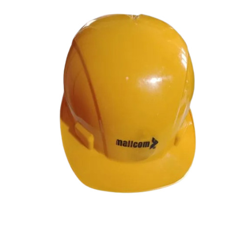 Yellow Safety Helmet - Plastic Material, Waterproof Design | Unisex, Safety Purpose, Made for Maximum Protection