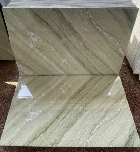 Aaspur Marble Slab - 16-17mm Polished Aaspur Marble, White Color, Scratch Resistant, Durable Surface | Ideal for Elegant Flooring Applications