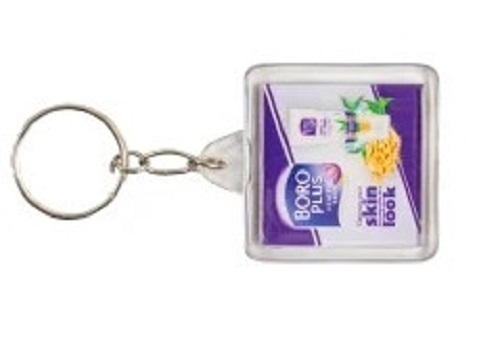 Acrylic Sheet Keychain With Metal Ring