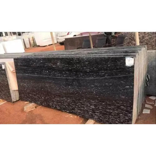 Scratch Resistant Durable Black Galaxy Granite Slab