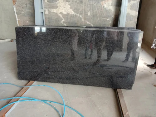 Black Granite Slab - 15 mm Thick, Polished Surface Finish | Durable, Scratch Resistant, Ideal for Flooring Applications