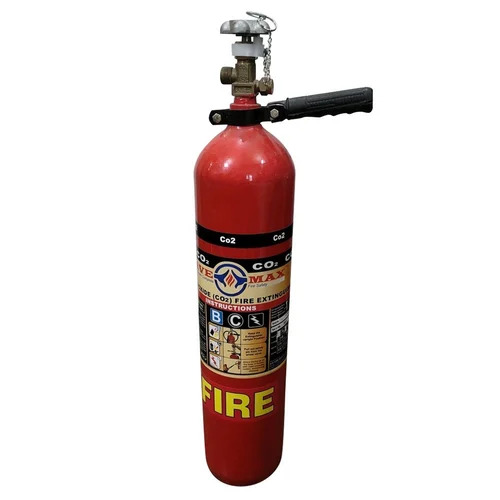 CO2 Fire Extinguisher - 4.5 Kg Capacity, 55 B Fire Rating, Red Color | ISO Certified, Discharge Range 2 Meters, Suitable for Industrial, Hospital, Malls