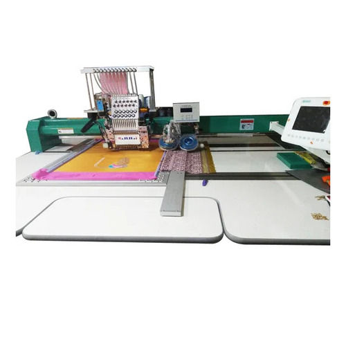 Computerised Single Head Embroidery Machine With Beats Cording Rhinestone