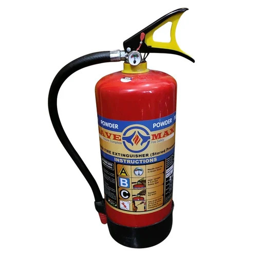 Dry Powder Fire Extinguisher - 4 Kg Capacity, ISO Certified , Mono Ammonium Phosphate Media, Red, Ideal for Industrial, Hospital and Mall Applications