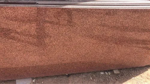 Imperial Red Granite Slab - 15mm Thickness, Polished Surface Finish , Durable & Scratch Resistant for Flooring Applications