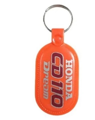 Oval Shape Promotional ABS Plastic Keychains - Plastic Material, Oval Design, Silver Color | Various Color Options, Professional Indian Style, Metal Ring Included, Quality Tested