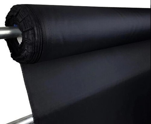 Polyester Taffeta Fabric - 44-60 Inches Width, Black Color | Plain Pattern, 35-400 GSM