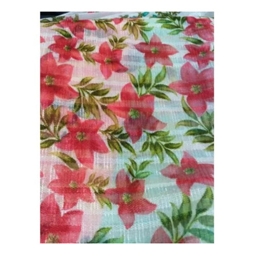 Floral Printed Polyester Fabric - 100% Polyester, 44-45 Inch Width | Bright, Washable, All-Season, Woven Texture