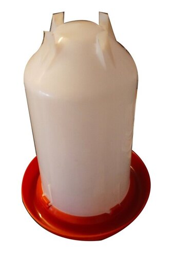 Broiler Chick Drinker Stand - Plastic Material Automatic Technology Lightweight Design Red Color | Durable Easy Refill Weather Resistant Hygienic
