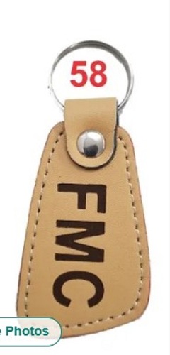 Leather Key Chain With Metal Ring