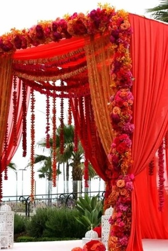 Mandap Polyester Fabric - 100% Polyester 100 Inches Wide 36'' to 86'' Width Patterned Design | Washable Suitable for All Seasons
