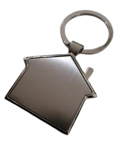 Metal House Keychain - Durable Metal Finish | Lightweight, Long Lasting, Perfect for Gifting in Various Colors