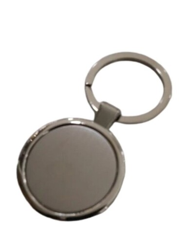 Metal Round Keychain - Metal, Lightweight, Silver | Easy to Clean, Tested on Quality Standards, Ideal for Gifting, Professional Indian Style