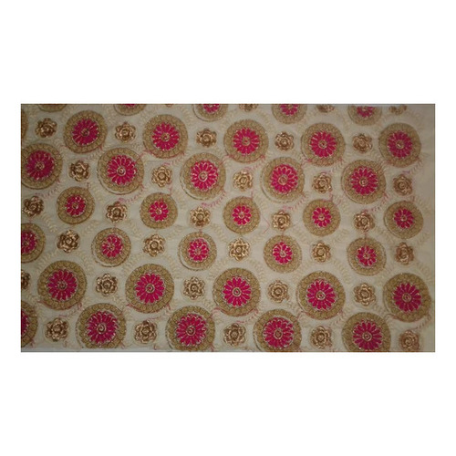 Net Work All Over Fabric - Multicolor Net Material | Full Coverage Design, Elegant Patterns, Comfortable Wear, Easy to Drape and Sew
