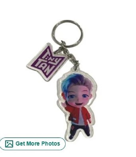 Acrylic Keychain With Metal Key Chain - Acrylic Material, Lightweight, Available in Various Colors | Easy to Clean, Ideal for Gifting, Professionally Styled