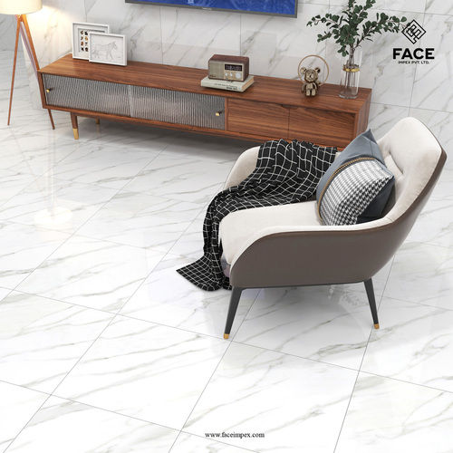 Bianco White Marble Porcelain Tile - Size: 600Mm X 600Mm