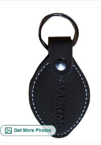 Black Color Leather Keychain