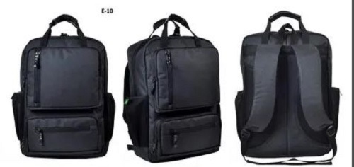 Black Jute Laptop Backpack