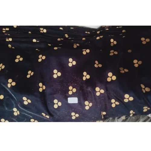 Black Printed Rayon Fabric