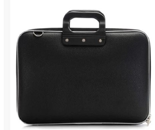 Black Leather Laptop Bag - Various Sizes, Lightweight & Spacious Design | Ideal for Gifting, Easy to Clean