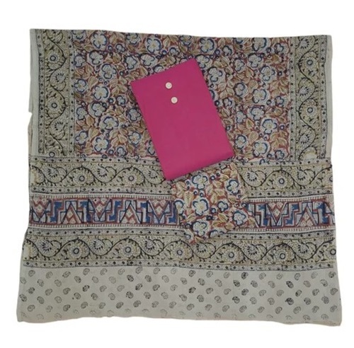 Cotton Kalamkari Print Dress Material - Attributes: Fast Colors