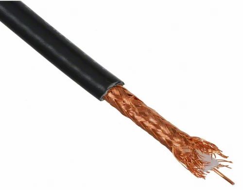 Dish Wire - PVC & Copper, Round High Efficiency with Shock and Heat Resistance, Black Color, Easy to Use for Telecommunication
