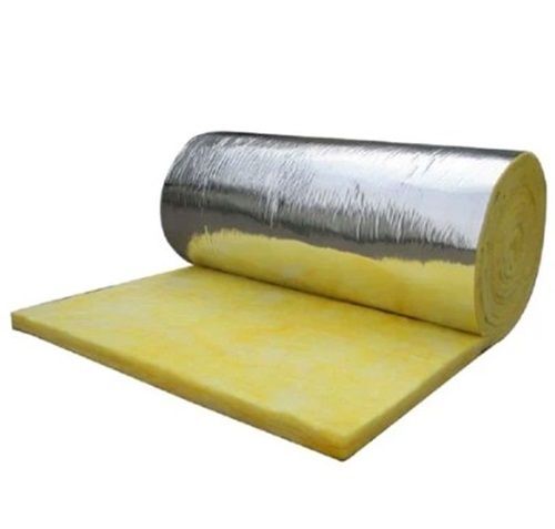 Fiber Glass Wool - 120 mm Thick, 32 Feet Rectangular Roll | Silver Color, Industrial Usage, Fiber Glass Material