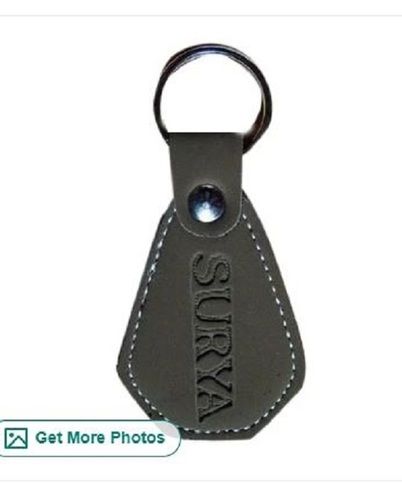 Metal Ring Promotional Leather Keychain