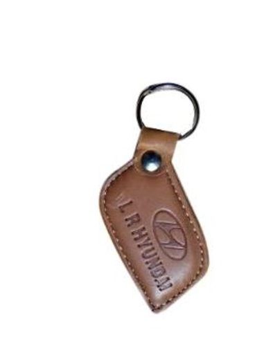 Promotional Brown Leather Keychain