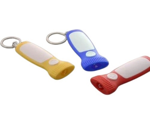 Promotional Keychain With Light - Light Weight, Available in Various Colors | Easy to Clean, Ideal for Gifting, Indian Style Professional Design