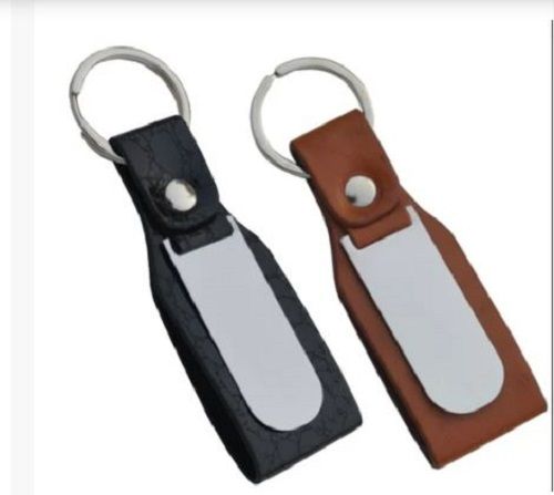 Pu Leather Keychain With Metal Ring