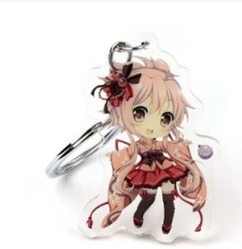 Uv Printing Custom Anime Acrylic Keychain - Acrylic Material, Various Colors, Professional Style | Easy to Clean, Glossy Finish, Quality Tested